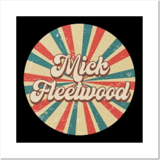 Circle Design Mick Proud Name Birthday 70s 80s 90s Fleetwood Posters and Art